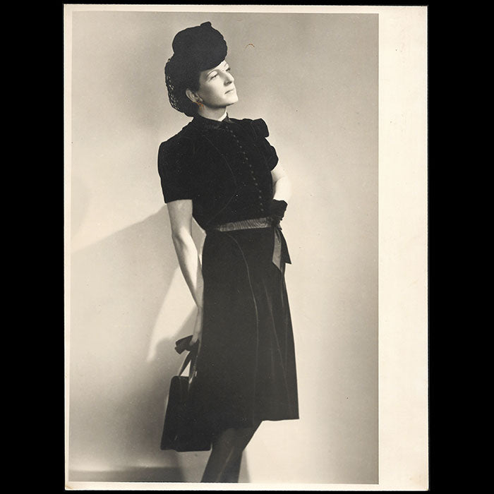 Jean Desses - Robe de velours, tirages du studio Waroline (circa 1940s)