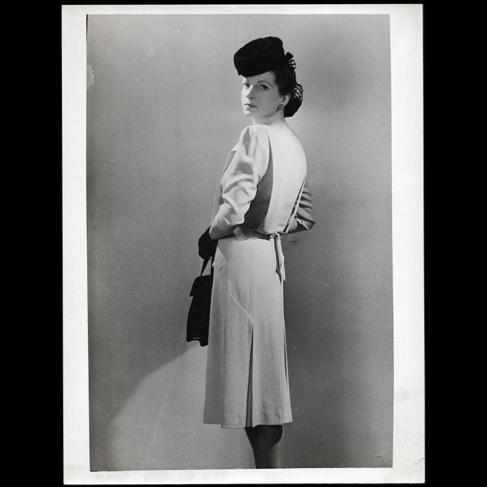 Jean Desses - Robe, tirage du studio Waroline (circa 1940s)