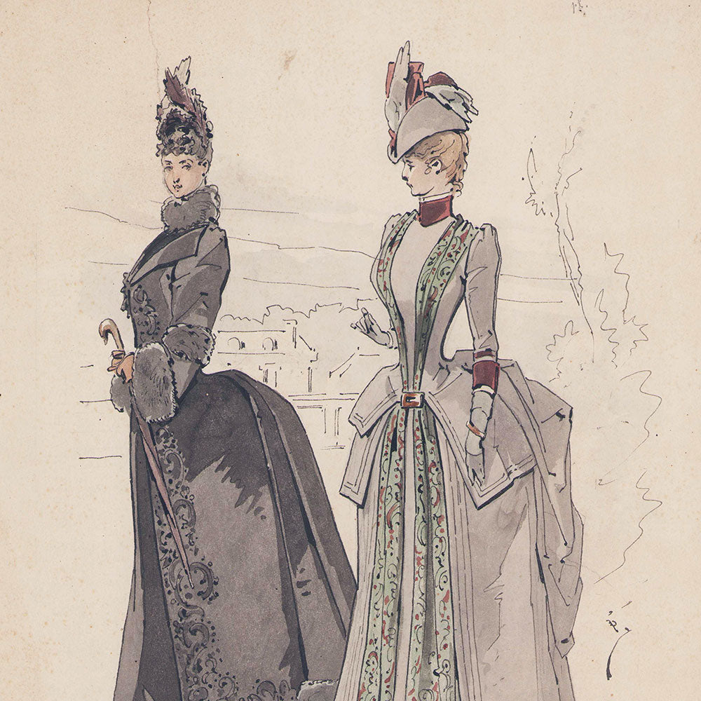 Dessin pour une revue de mode (1887)