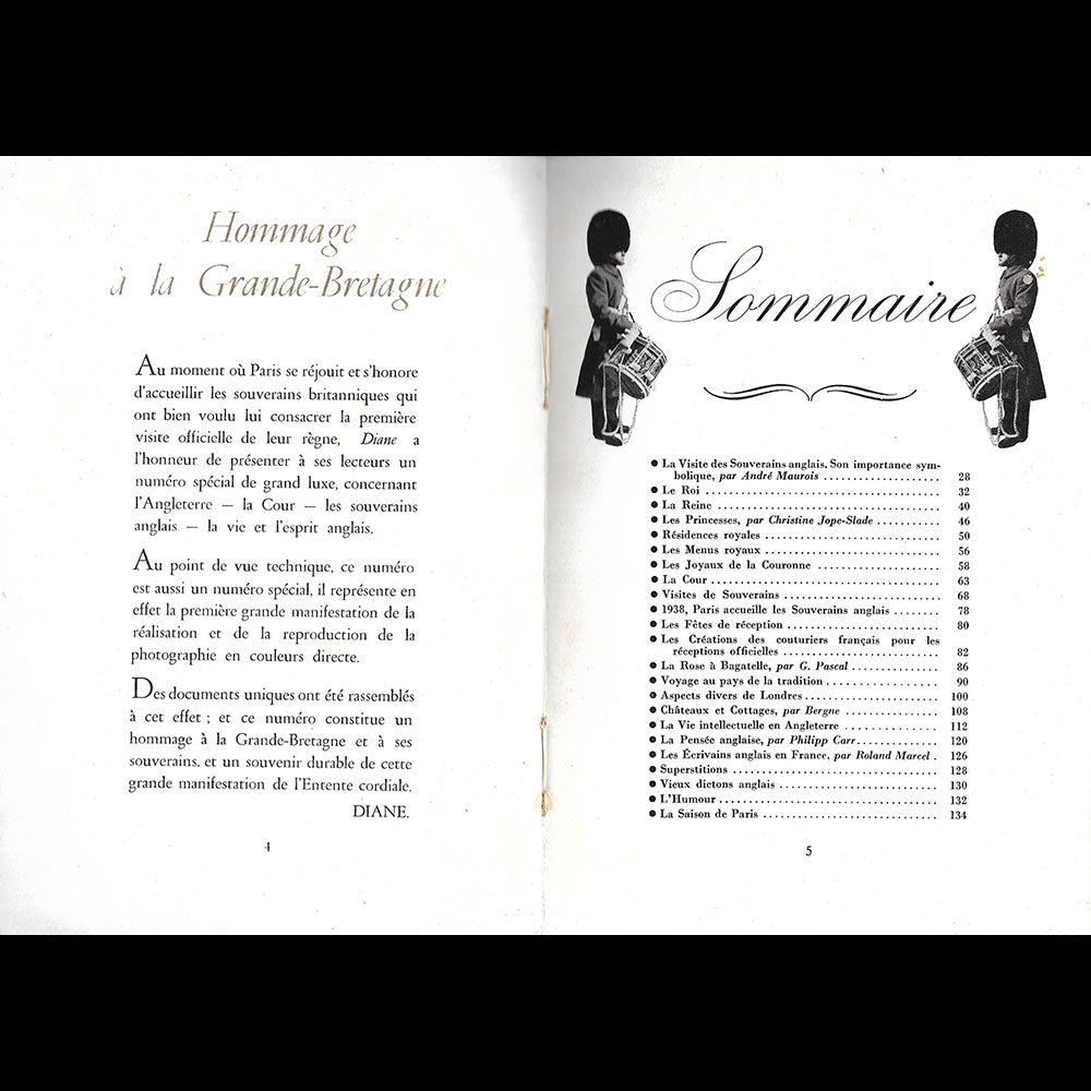 Diane numéro spécial hommage à la Grande-Bretagne (juin juillet 1938)