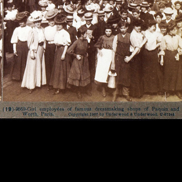 Girl employees of famous dressmaking shops of Paquin and Worth paris (1907)