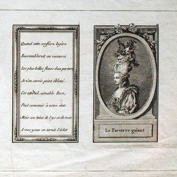 Desnos - Réunion de 6 planches du Recueil des Coiffures depuis 1589 jusqu'en 1778, 24 figures de coiffures (1777-1779)