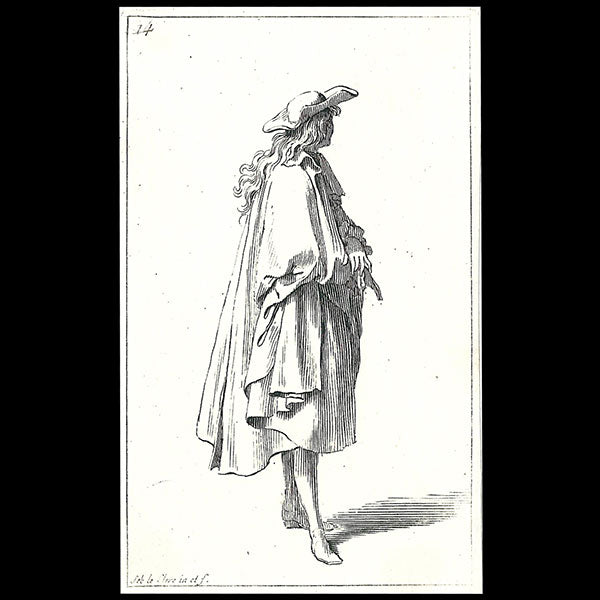 Divers costumes français du règne de Louis XIV d'après Sebastien Leclerc (XIXème siècle)