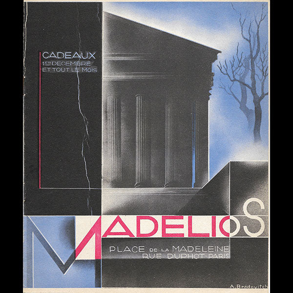 Madelios - Catalogue d'hiver, couverture d'Alexei Brodovitch (1928)