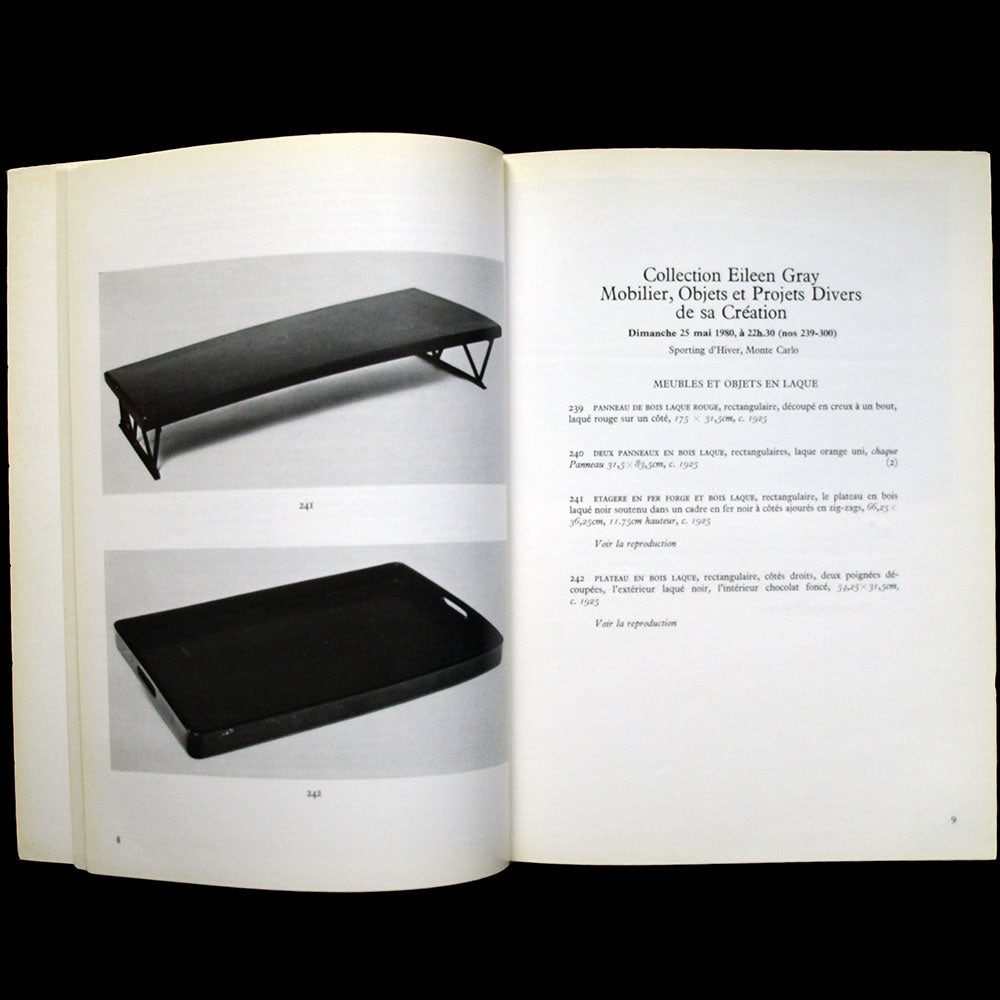 Eileen Gray - Collection Eileen Gray, catalogue Sotheby Parke Bennett Monaco (1980)