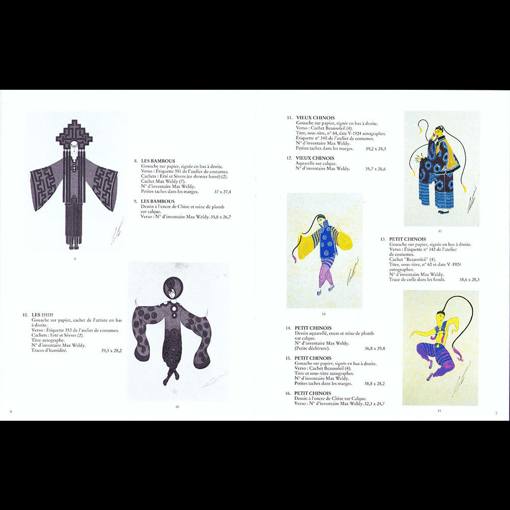 Erte 1892-1992, catalogue de vente de l'étude Delavenne Lafarge, 13 mai 1992