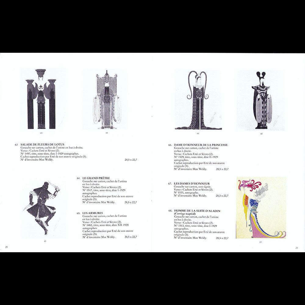 Erte 1892-1992, catalogue de vente de l'étude Delavenne Lafarge, 13 mai 1992