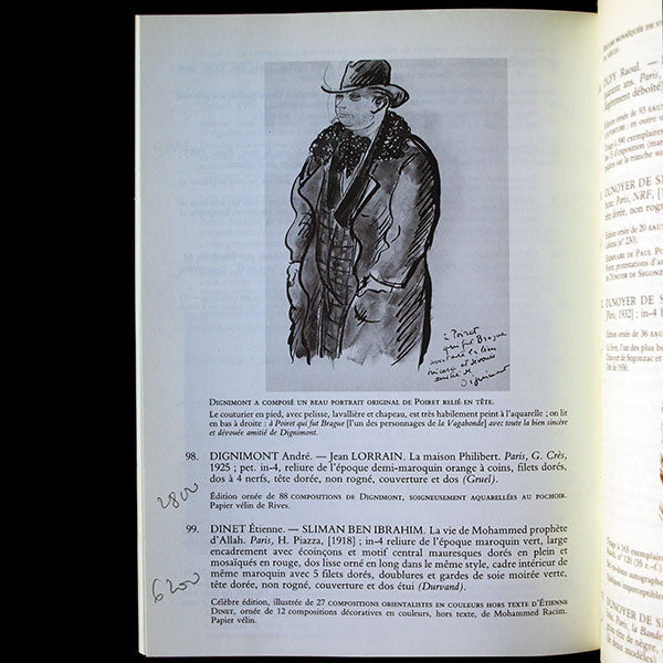 Poiret - Catalogue de la vente de la bibliothèque partielle de Paul Poiret (1987)