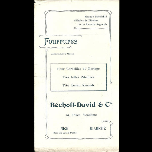 Béchoff-David & Cie - Dépliant (circa 1900s)