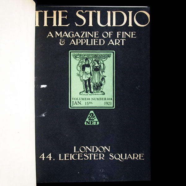 The Studio, a Magazine of Fine and Applied Art, année complète 1921, exemplaire d'Erté