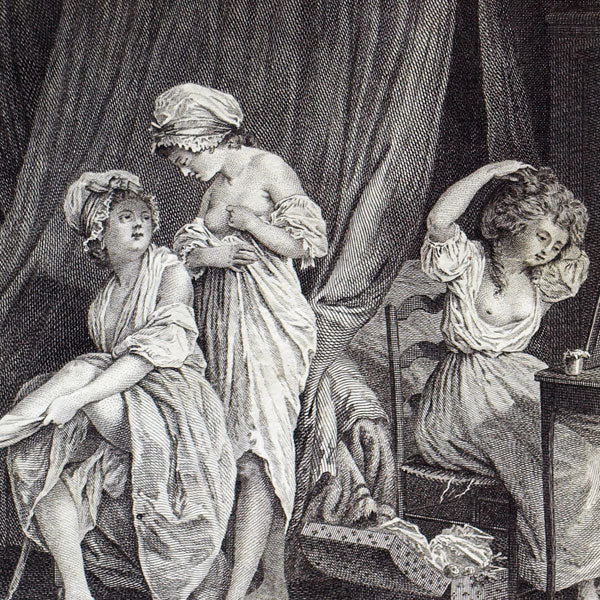 Le lever des ouvrières en mode d'après le tableau de Nicolas Lavreince (1795)