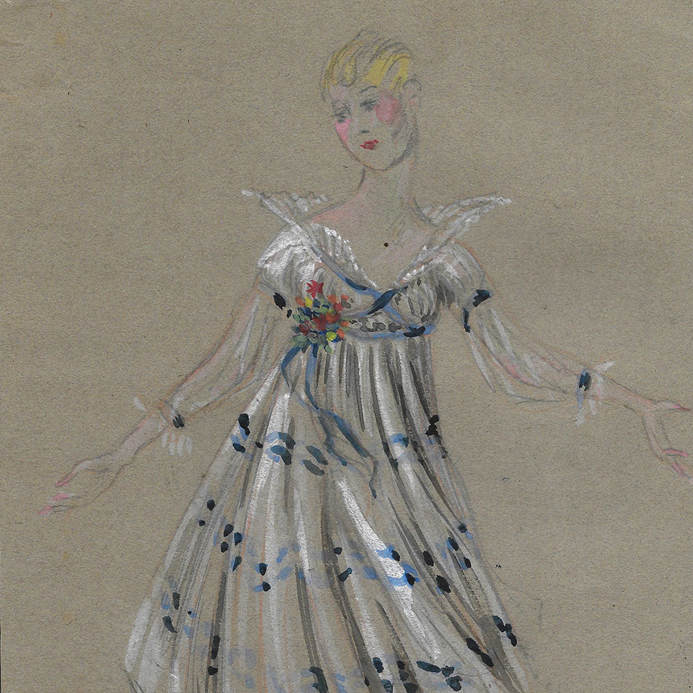 Poiret - Projet de robe par Guy Pierre Fauconnet (circa 1915-1920)