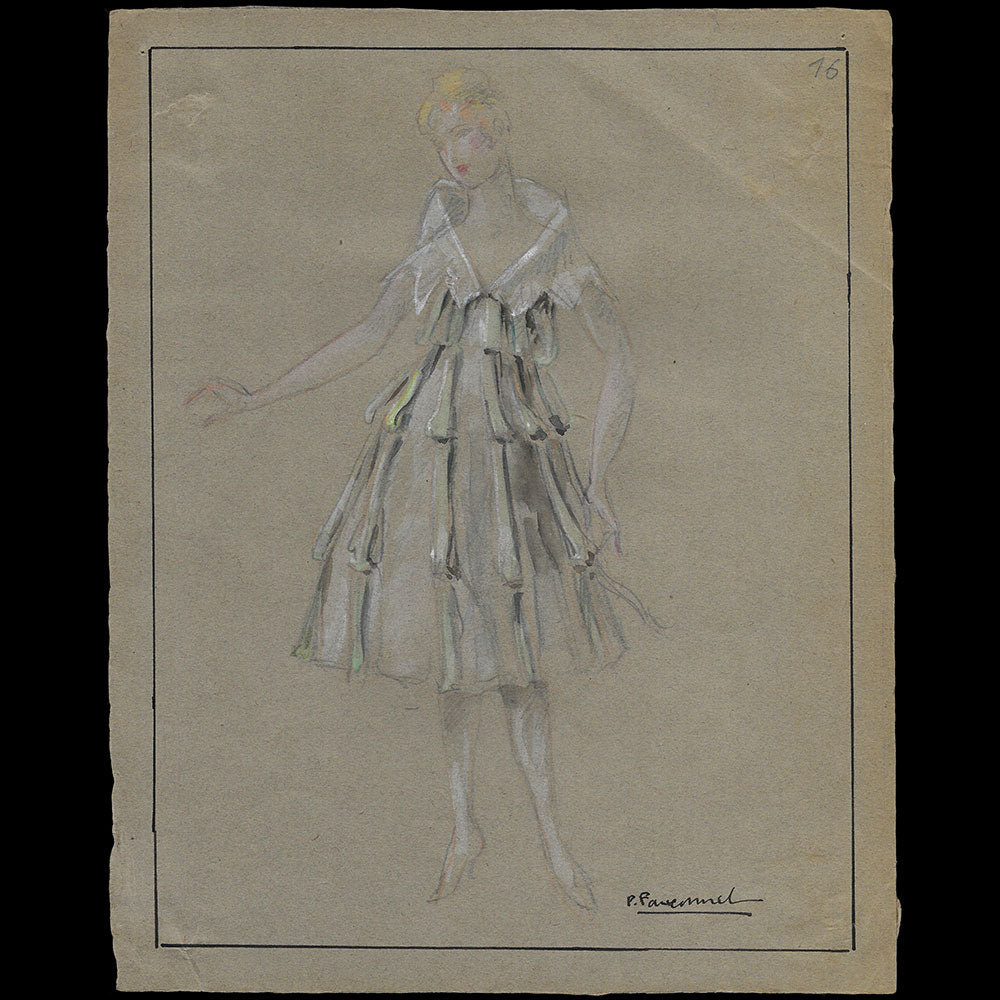 Poiret - Projet de robe par Guy Pierre Fauconnet (circa 1915-1920)