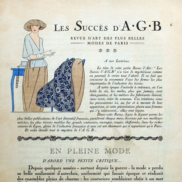 Les succès d'Art, Goût, Bon Ton (1920, septembre)