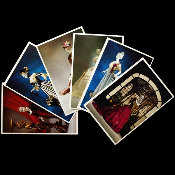 The house of Worth, the gilded age 1860-1918, ensemble de 6 cartes postales (1982)