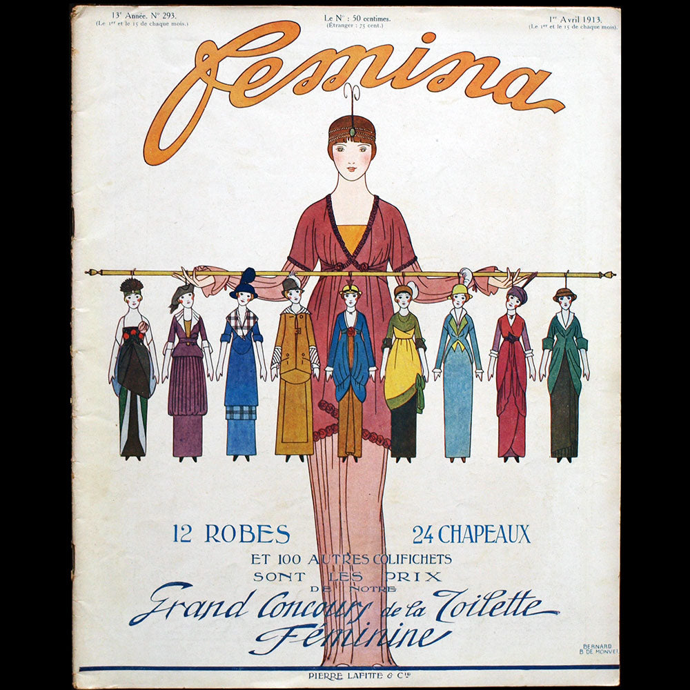 Fémina (1er avril 1913), couverture de Bernard Boutet de Monvel