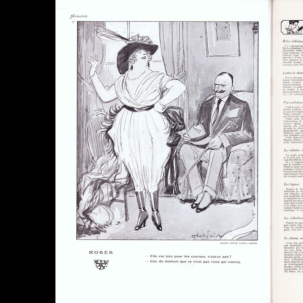 Fémina (octobre 1919), couverture de Jean-Gabriel Domergue