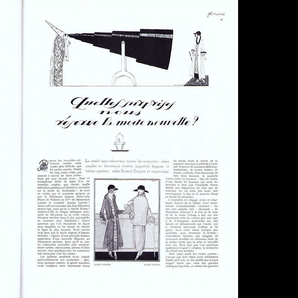 Fémina (septembre 1922), couverture d'André Edouard Marty