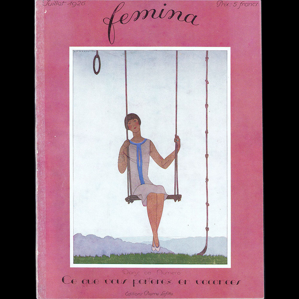 Fémina (juillet 1926), couverture d'André-Edouard Marty