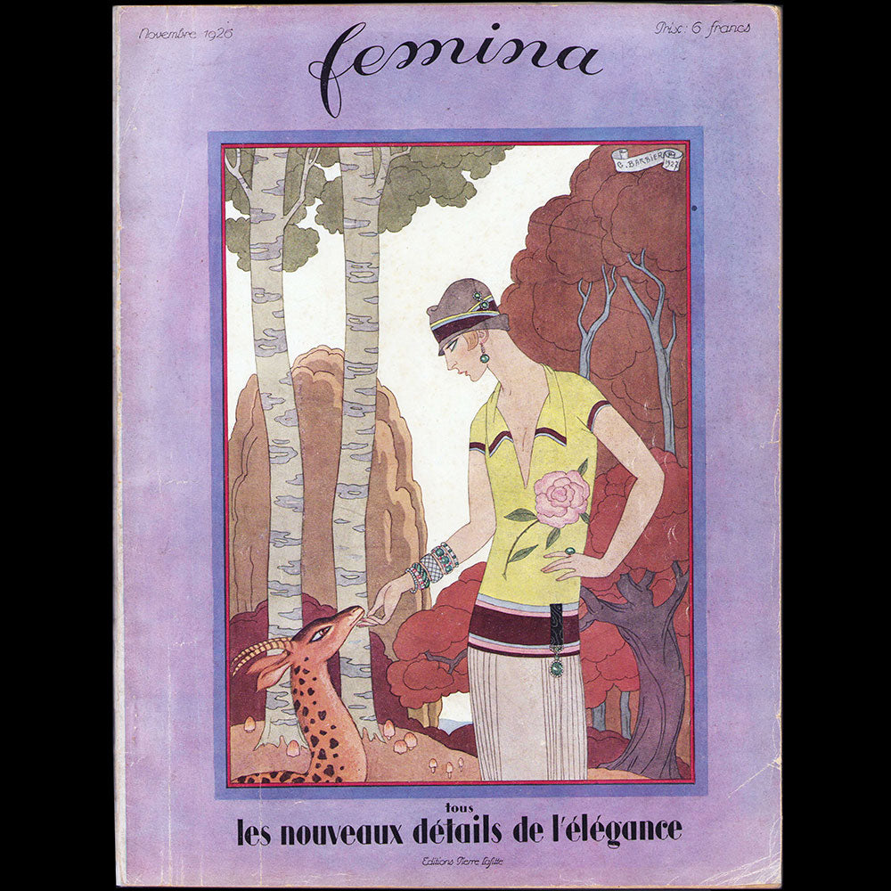 Fémina (novembre 1926), couverture de George Barbier