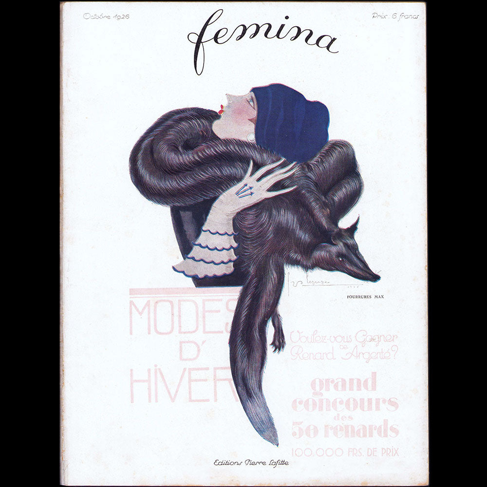 Fémina (octobre 1926), couverture est de Georges Lepape