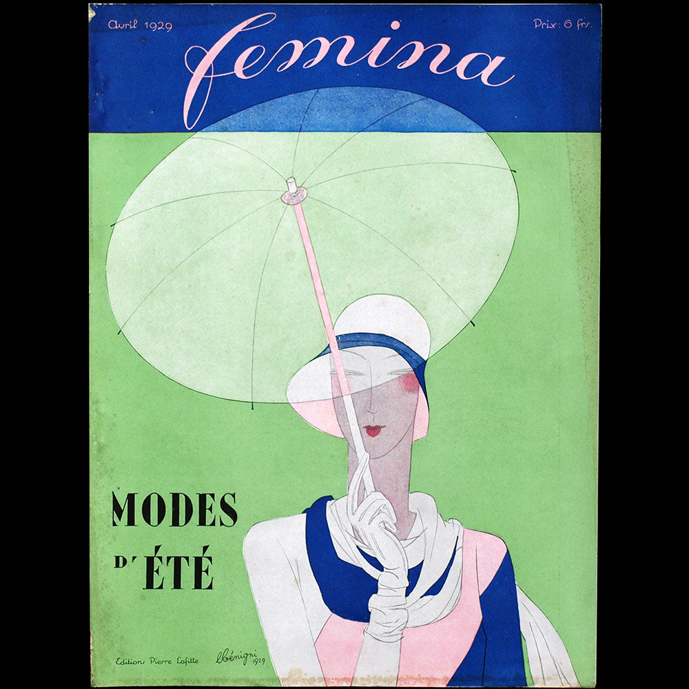 Fémina (avril 1929), couverture de Léon Bénigni