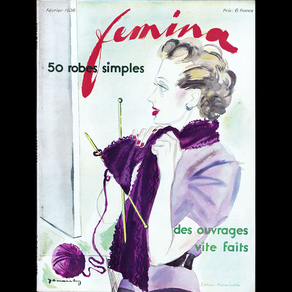 Fémina (février 1936), couverture de Demachy