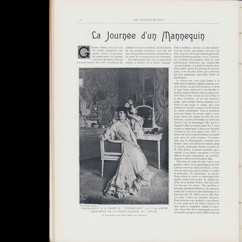 Figaro Modes, février 1904 - La Journée d'un mannequin