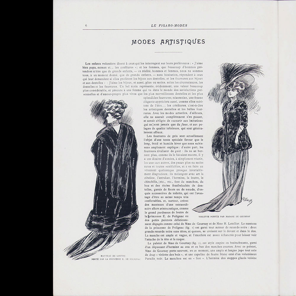 Le Figaro-Modes, janvier 1906, couverture de Henner