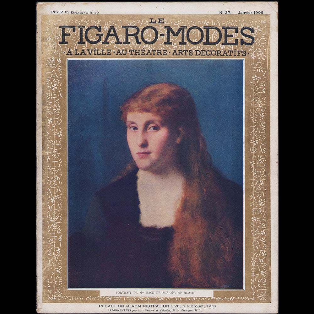 Le Figaro-Modes, janvier 1906, couverture de Henner