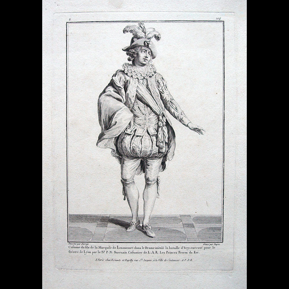 Gallerie des Modes et Costumes Français, gravure n° S 104, Costume du Fils de la Marquise de Lénoncourt (1779)