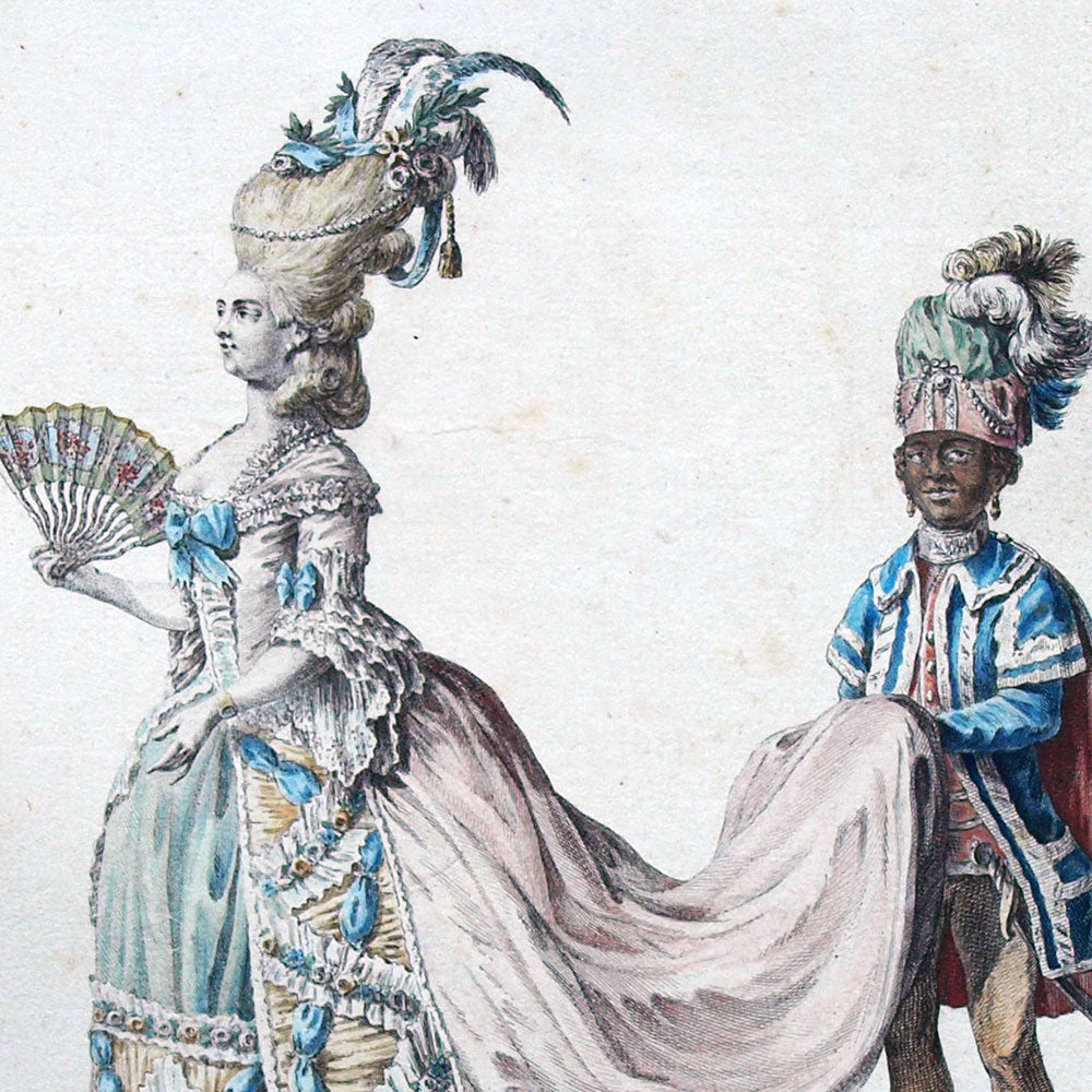 Gallerie des Modes et Costumes Français, gravure n° T 109, Dame de qualité (1779)