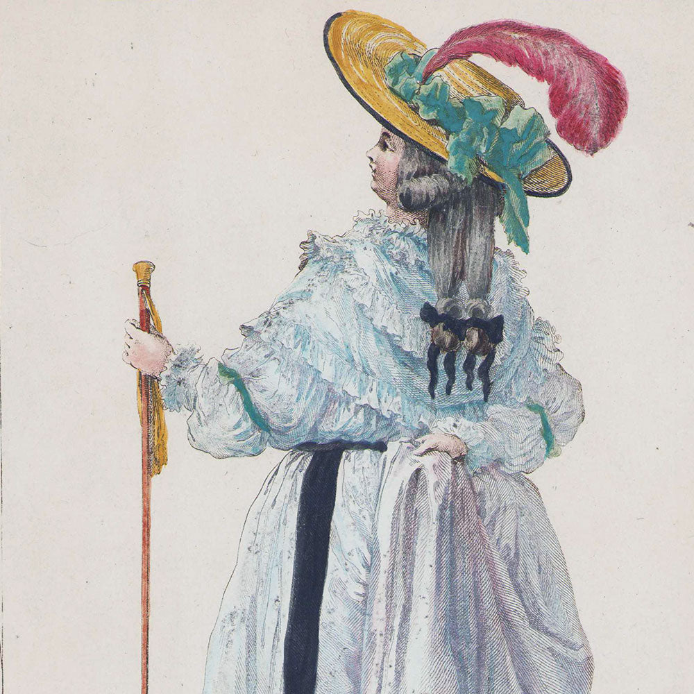 Gallerie des Modes et Costumes Français, 1778-1787, gravure n° xx 262, Chemise à la Reine (1784)