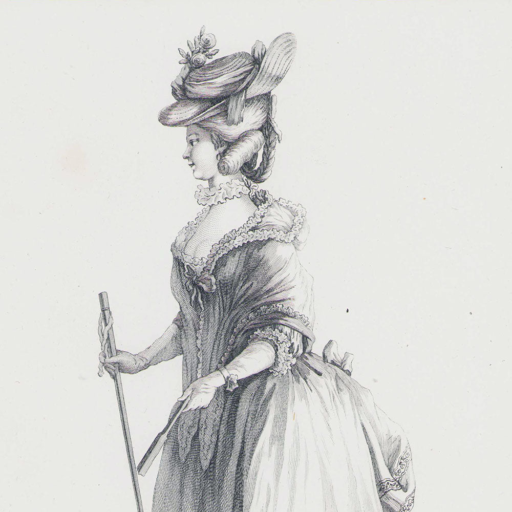 Gallerie des Modes et Costumes Français, 1778-1787, gravure n° G 40, Femme de Qualite en Deshabillé