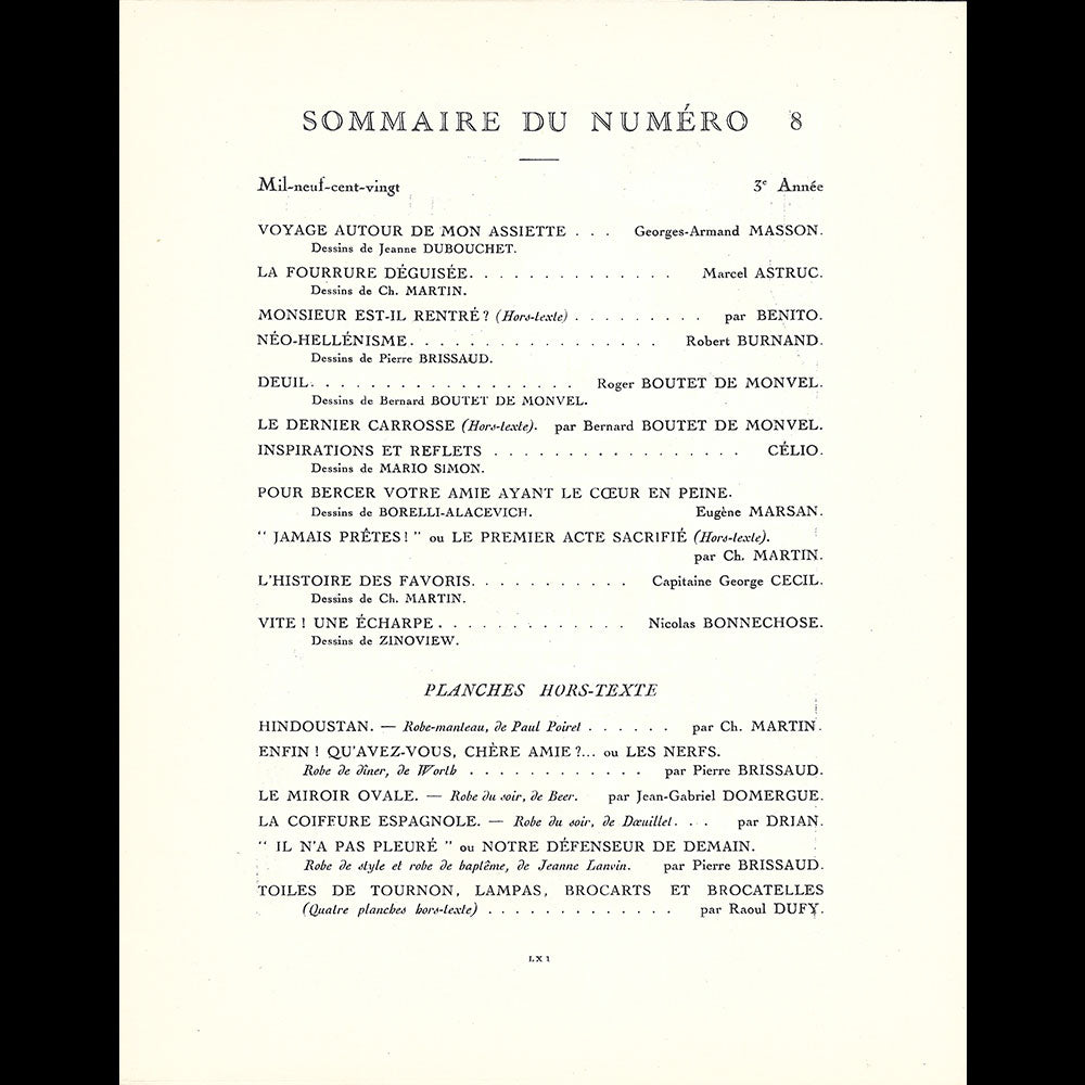 Gazette du Bon Ton (n°8, 1920)