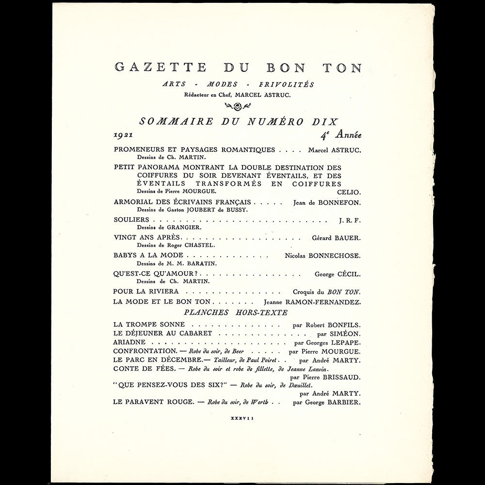 Gazette du Bon Ton (n°10, 1921)