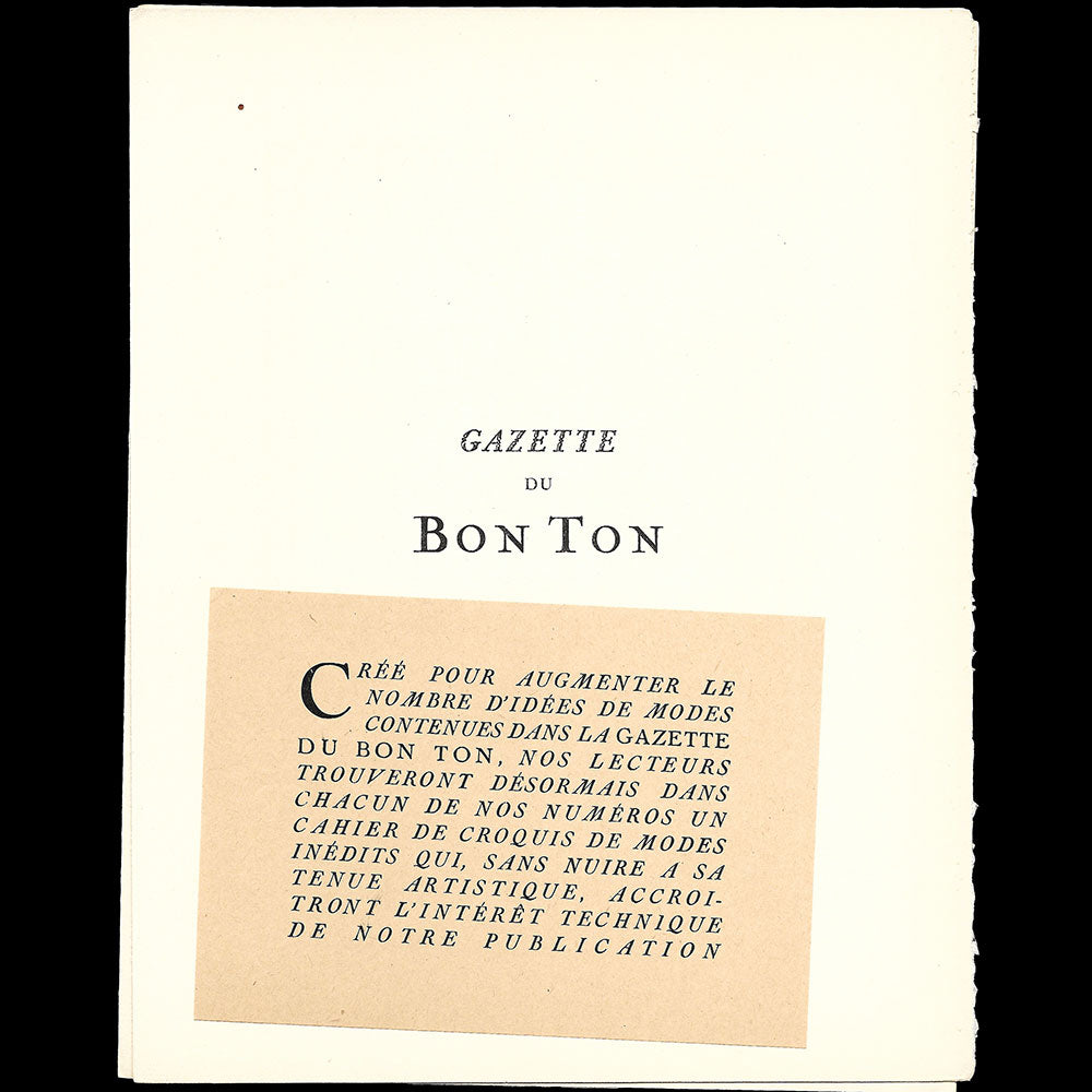 Gazette du Bon Ton (n°10, 1921)