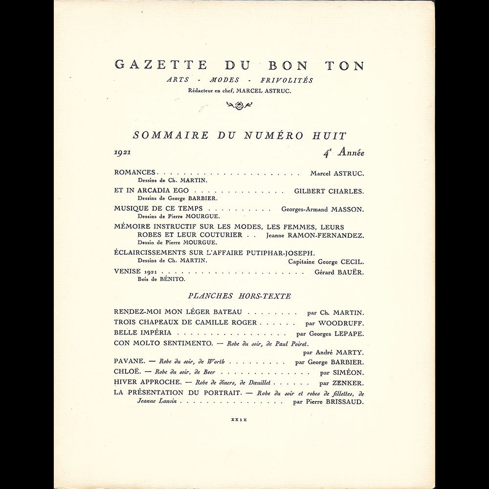 Gazette du Bon Ton (n°8, 1921)