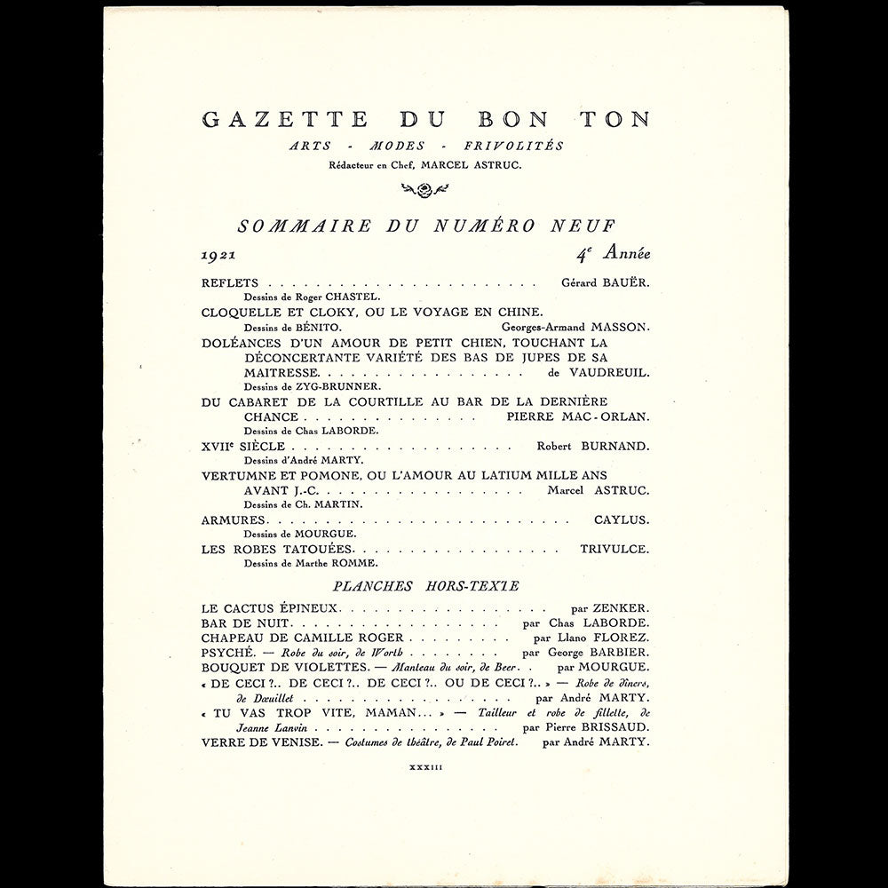 Gazette du Bon Ton (n°9, 1921)