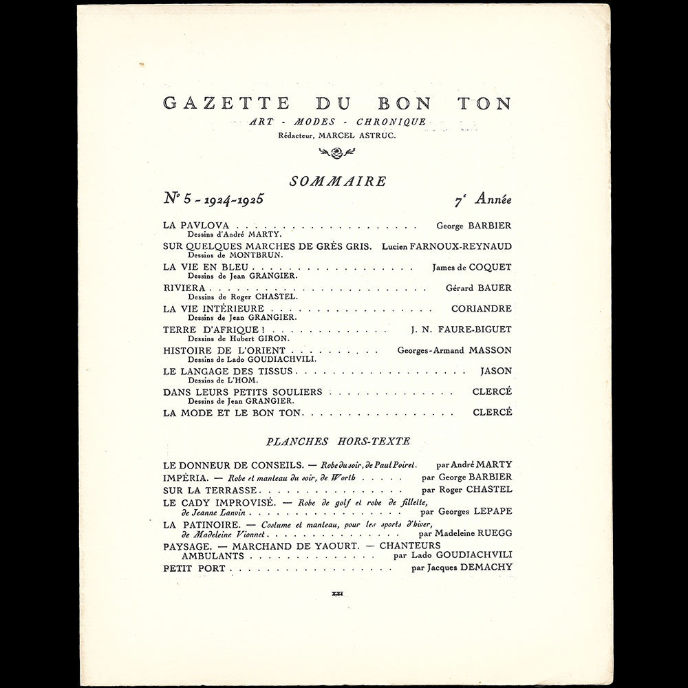 Gazette du Bon Ton (n°5, 1924-1925)