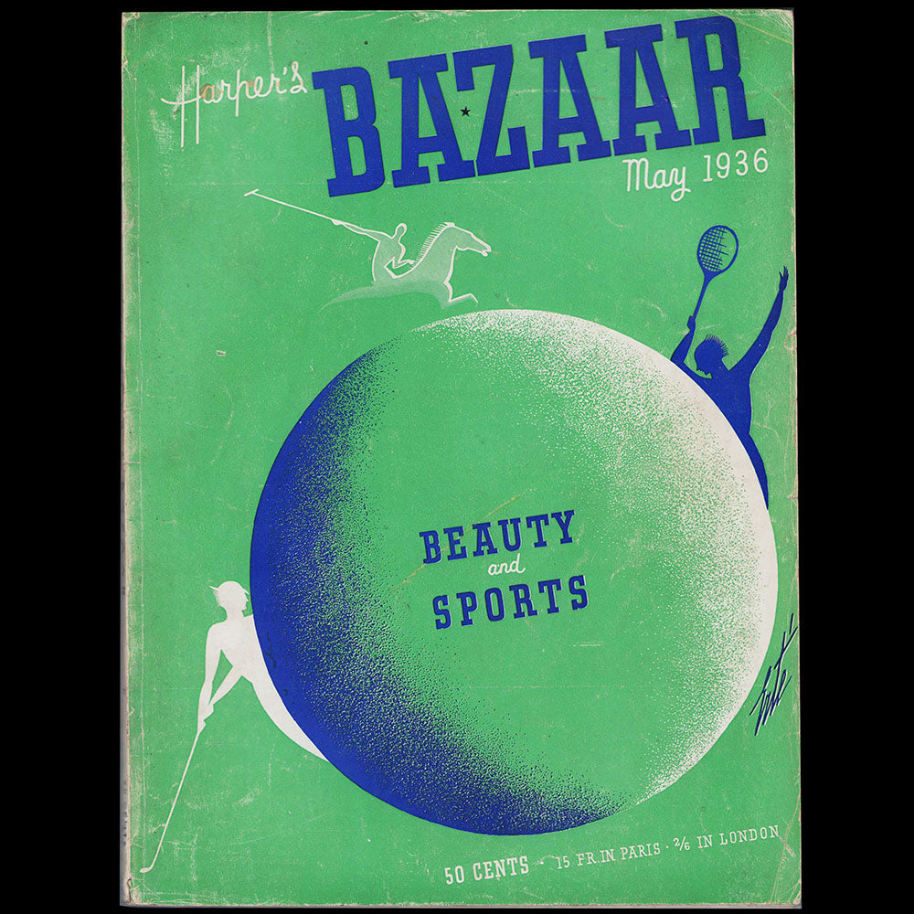 Harper's Bazaar, couverture d'Erté (1936, mai)