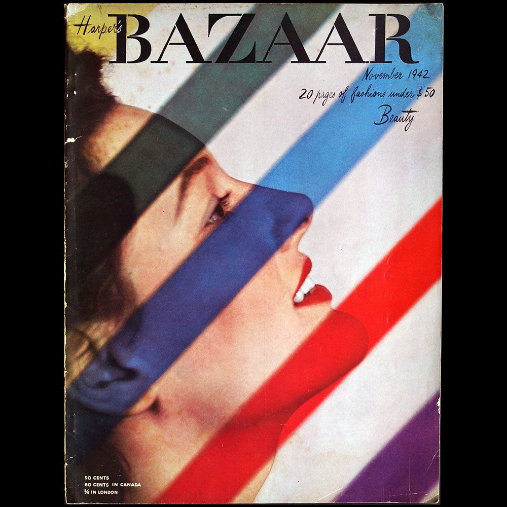 Harper's Bazaar (1942, novembre), couverture d'Erwin Blumenfeld