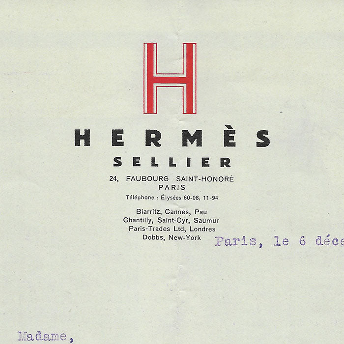 Hermes Sellier - L'Elégance et le Confort pour le Sport et le Voyage, correspondance illustrée (1928)