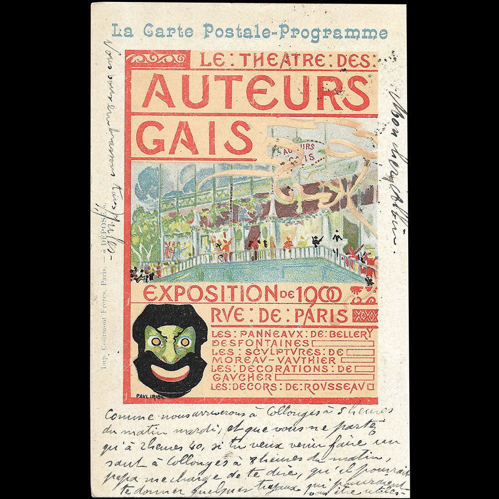 Paul Iribe - Exposition de 1900, la Rue de Paris, Le Théâtre des auteurs gais (1900)