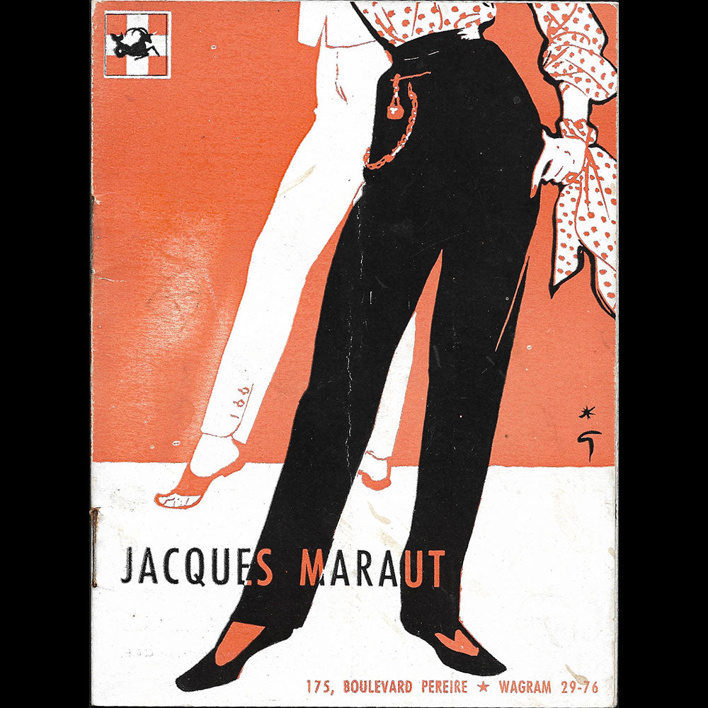 Jacques Maraut - Catalogue de vêtements de sport (1950s), couverture de René Gruau