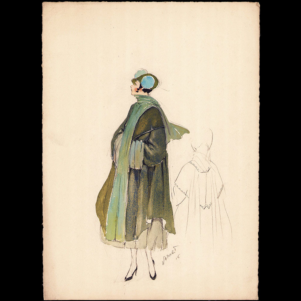 Japhet - Dessin d'un manteau (1916)