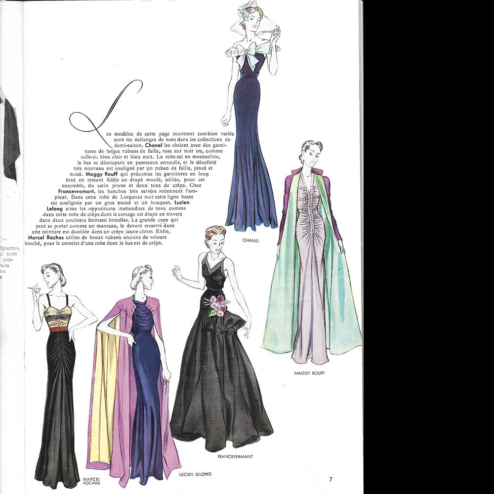 Le Jardin des Modes, n°248, 1er janvier 1938, chemise de nuit de Jeanne Lanvin