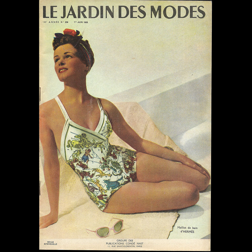 Le Jardin des Modes, n°258, 1er juin 1938, maillot de bain d'Hermès