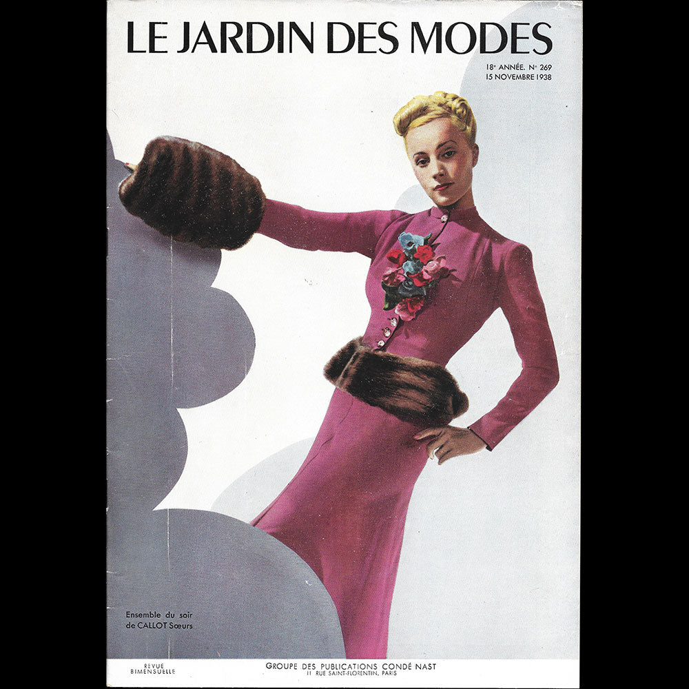 Le Jardin des Modes, n°269, 15 novembre 1938, Ensemble de Callot Soeurs
