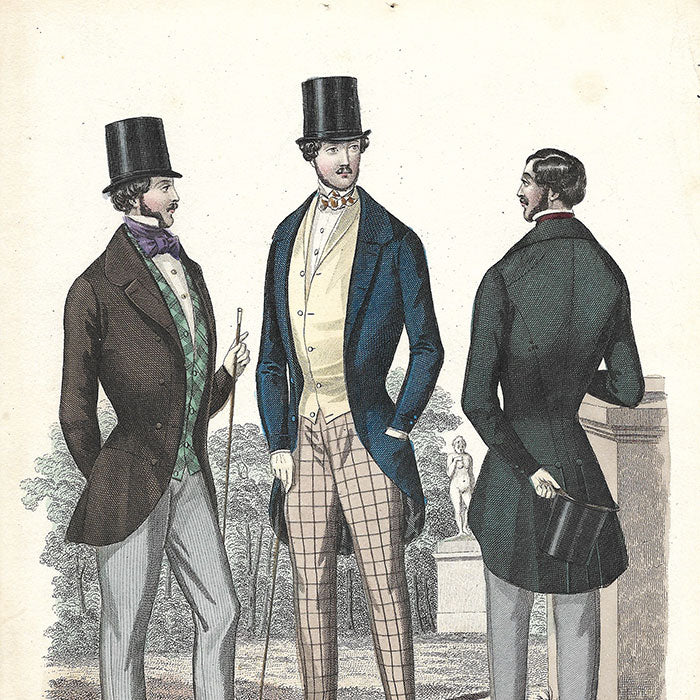 Modes de Paris, Journal des Tailleurs, gravure de mode masculine (1846)